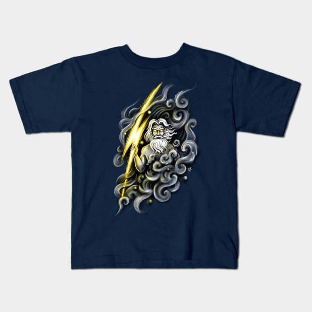 Zeus Kids T-Shirt by c0y0te7